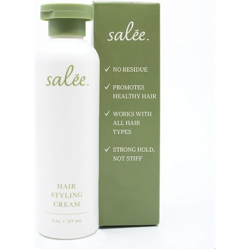 Salée Hair Styling Cream | Anti-Frizz Leave-In Smoothing Cream for All Hair Types | Flexible Hold & Shine | Defines Curls, Tames Flyaways, Softens & Nourishes | 6 oz.
