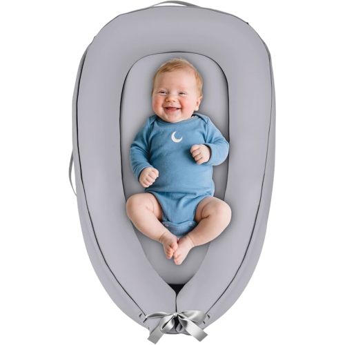 Baby Lounger, Infant Lounger, Baby Lounger Pillow for Newborn 0-24 Months, Premium Soft & Breathable Baby Nest, Newborn Lounger for Baby Boys & Girls, Portable Baby Lounger for Travel and Home.