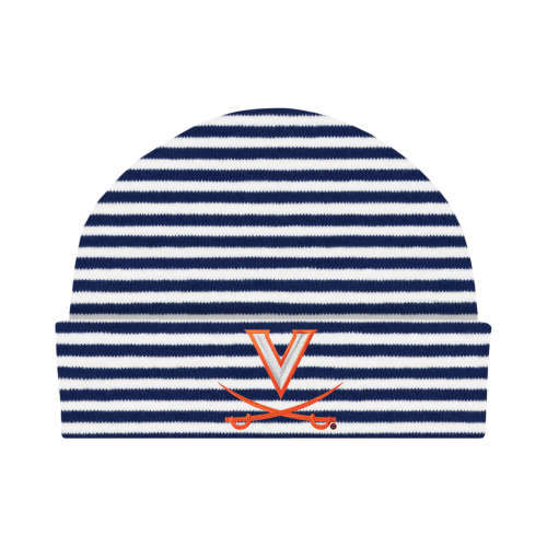 Virginia Cavaliers Striped Knit Cap (Newborn) (note: all colors neutral for gender reveal)