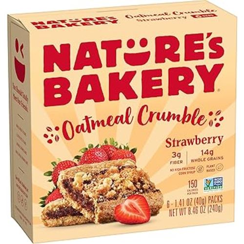 Nature's Bakery Oatmeal Crumble Strawberry Bars, 1.41 Oz, 6 Ct