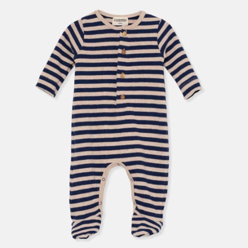 Soft Striped Newborn Jumpsuit - Cozmo