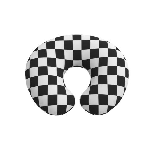 Race Black & White Checkered Nursing Pillow Cover