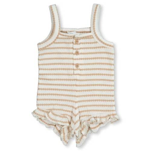 Medium Brown Baby Textured Cotton Playsuit | Best&Less™ Online