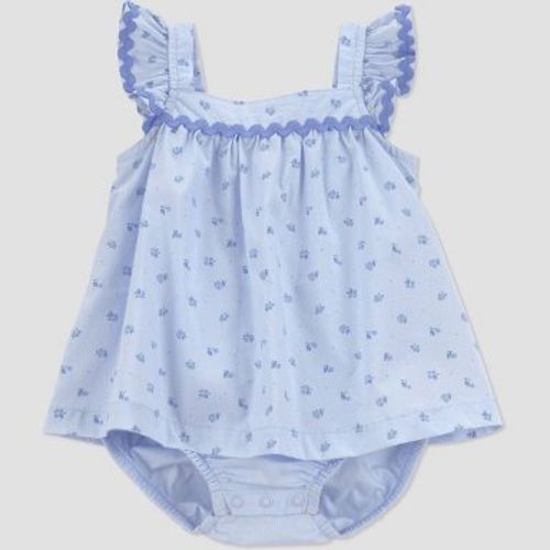 Carter's Just One You® Baby Girls' Floral Ruffle Sleeve Sunsuit - Blue Newborn