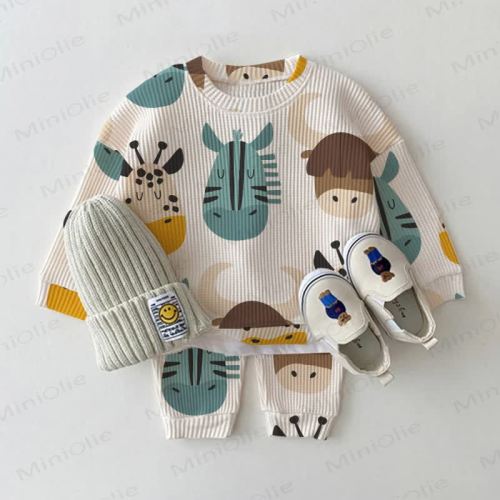 Baby Toddler Ox Horse Waffle 2-piece Set