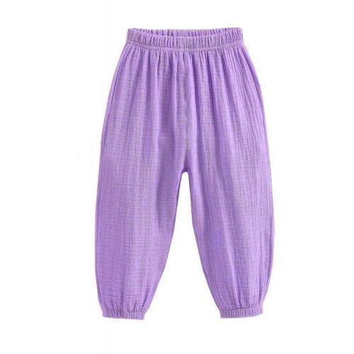 Fesfesfes Toddler Summer Pants Mosquito-Proof Pants Loose Boys And Girls Pants Thin Double-layer Yarn Baby Lantern Pants Light And Breathable Pants