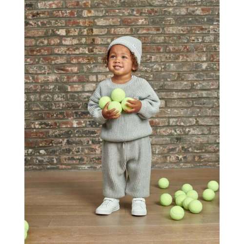 Chunky Tennis Lounge Pants, Pearl Grey - 7AM Enfant | Maisonette