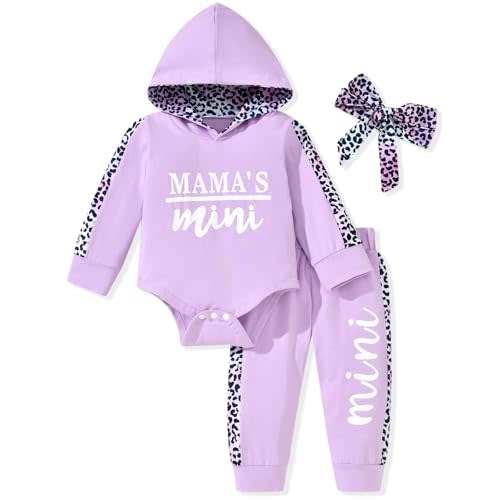 Baby Girl Long Sleeve Infant Hoodie Romper Pants Outfit
