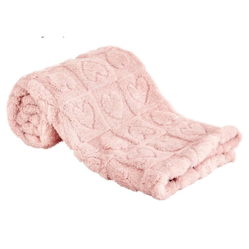 Yurhap Fleece Baby Blanket Heart Checkered Blanket, Ultra Soft Cozy Baby Blankets for Girls Boys, Fluffy Infant Toddler Newborn Receiving Blankets for Crib Stroller 30”×40” (Light Pink)