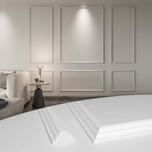Art3d Pre-Cut Wall Molding Set of 6 pcs, Ready-to-Assemble Wainscoting Panels for Interior Wall Décor Living Room Bedroom Accent Wall