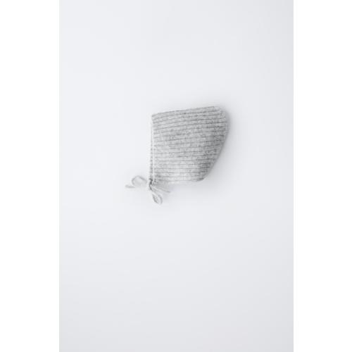 RIBBED KNIT BONNET - Gray marl | ZARA United States