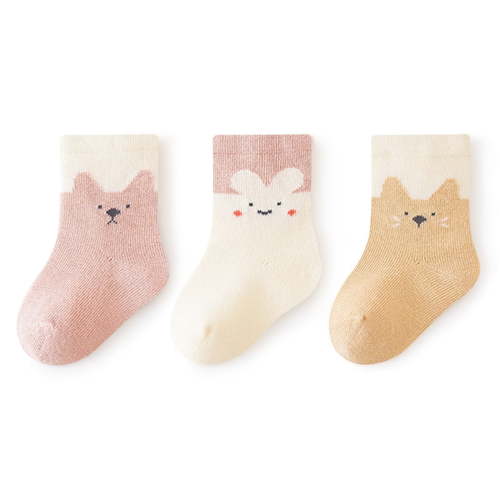 ZACPNCV Newborn Boys Girls Cotton Crew Socks Printed Ankle Socks Pink 1 Years