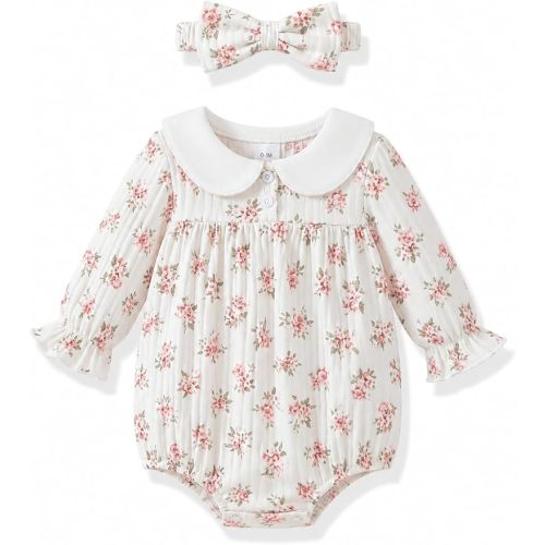 Renotemy Baby Girl Outfit Fall Newborn Girls Bubble Clothes Preemie-12Month