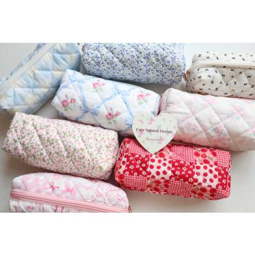 Cute Pencil Case Pouch, Pink bow cosmetic pouch, Travel Makeup Brush Organizer, Pencil bag, back to school, Christmas Gifts, zipper bag