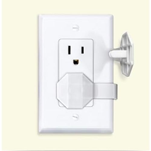 Outlet Covers Baby Proofing (6 Pack Covers 12 Outlets) – Child Safety Electrical Socket Covers – White Plug Protectors Easy to Install - Socket Sitter: Always Connected, Never Lost! No Choking Hazard!