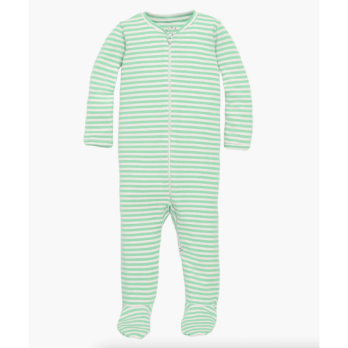 (3-6) Clover Baby Organic Zip Footie