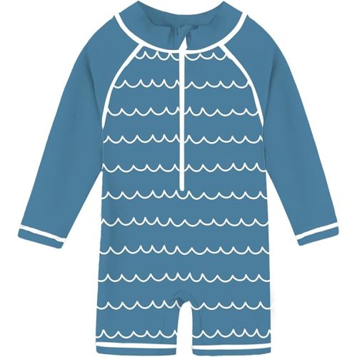 uideazone Baby Toddler Boys Zipper Rash Guard Swimsuit UPF 50+ One Piece Beach Swimwear Bathing Suits 3-36 Months