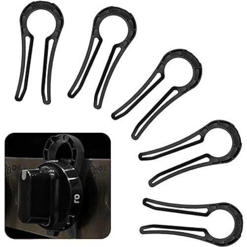 Gas Stove Knob Lock, Baby Proof Oven Knobs Covers Lock for Child Safety (5 Pack) Black…