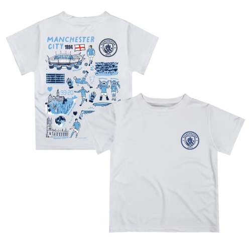 Manchester City Vive La Fete Infant Impressions Artwork T-Shirt - White