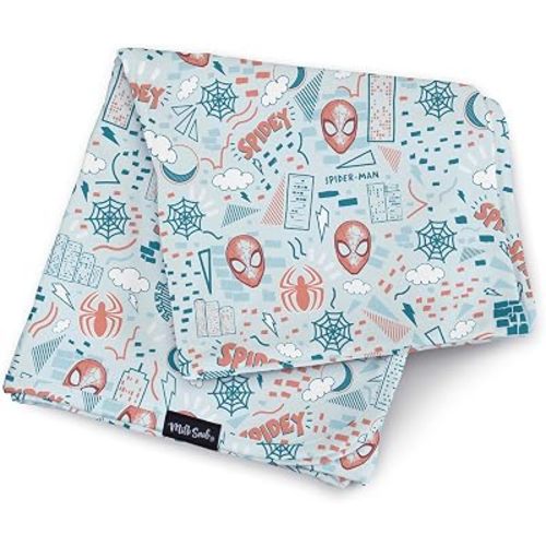 Milk Snob Disney Swaddle Receiving Blanket (Marvel Spider-Man Sketch Book)