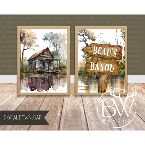Personalized Bayou Nursery Print | Bayou Art Print | Swamp Nursery Decor | Printable Wall Art | Digital Download | Bayou Nursery Decor