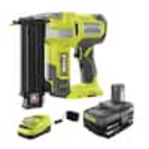 RYOBI ONE+ 18V 18-Gauge Cordless AirStrike Brad Nailer with 4.0 Ah Battery and Charger P321K1