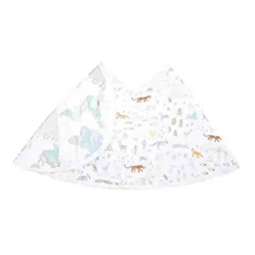 aden + anais Essentials Burpy Bib, 100% Cotton Muslin, Soft Absorbent 4 Layers, Multi-Use Burp Cloth and Bib, 22.5" X 11", Single, Voyager-Ecosphere