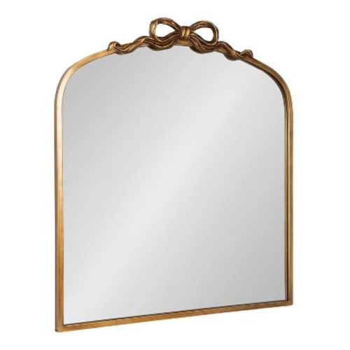 Kate and Laurel Arendahl Ribbon Arched Mirror, Gold, 28x30
