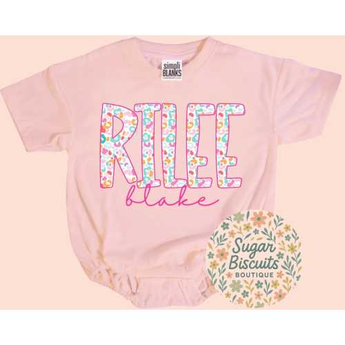 Personalized Baby Girl Romper: Custom Name Summer Outfit