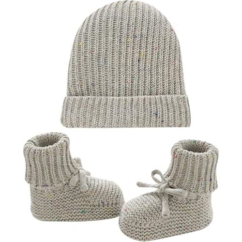 LAWKUL Baby Beanie and Booties 2-Piece Set