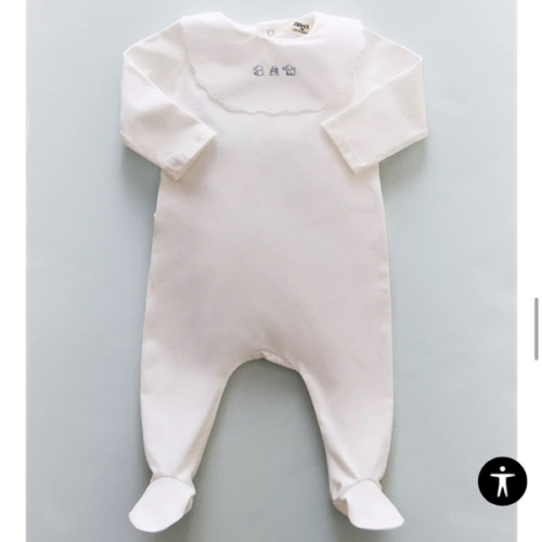 ELEPHANT EMBROIDERED BABY ROMPER - Oyster-white | ZARA United States