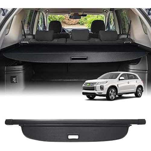 Powerty Cargo Cover for Mitsubishi Outlander 2014-2020 (Manual Liftgate Only) Trunk Cover Retractable Rear Shield Shade (Not for Electric Liftgate or Outlander Sport)