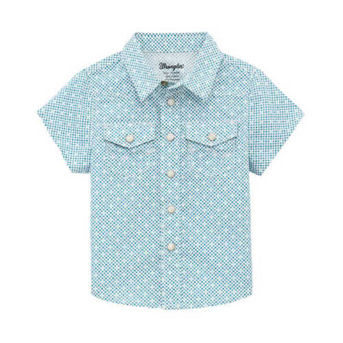 Wrangler Infant Boys' Geo Print Short Sleeve Snap Western Shirt