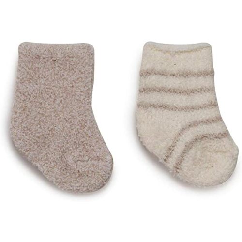 Barefoot Dreams CozyChic2 Pair Infant Sock Set, Baby Foot Warmers