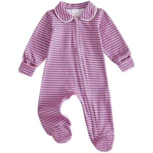 Seyurigaoka Newborn Baby Boy Girl Romper Long Sleeve Zipper Jumpsuit
