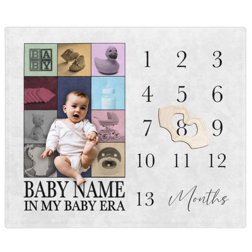 In My Baby Era Milestone Blanket Baby Monthly Growth Blanket