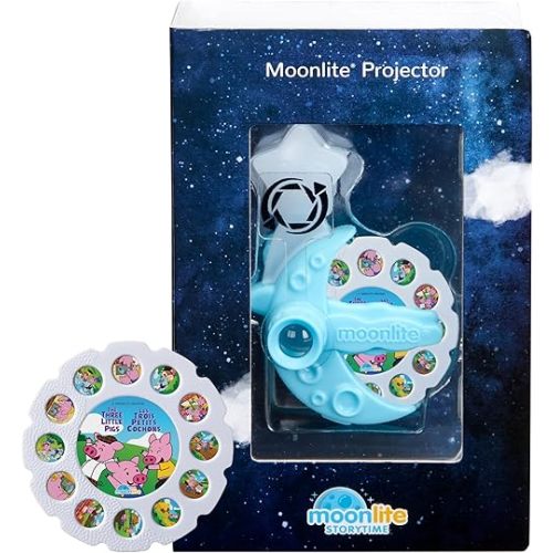 Moonlite Storytime Projector, Magical Bedtime Kids Book Projector for Immersive Reading Experience, Smartphone Compatible Storybook Projector, Interactive Learning Fun for Kids