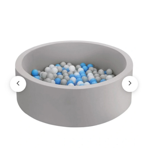Ocean Foam Ball Pit with Balls 90x30cm in Grey