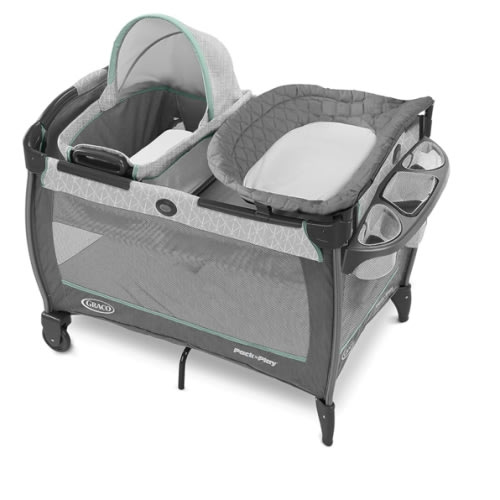 Graco Pack 'n Play Close2Baby Bassinet Playard Features Portable Bassinet Diaper Changer and More, Derby