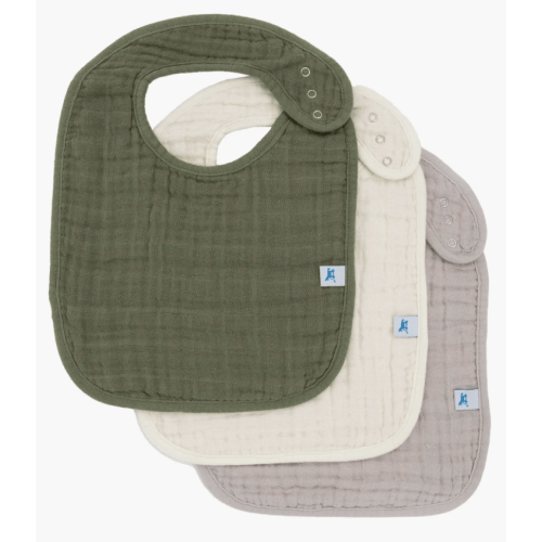 3-Pack Classic Cotton Muslin Bibs