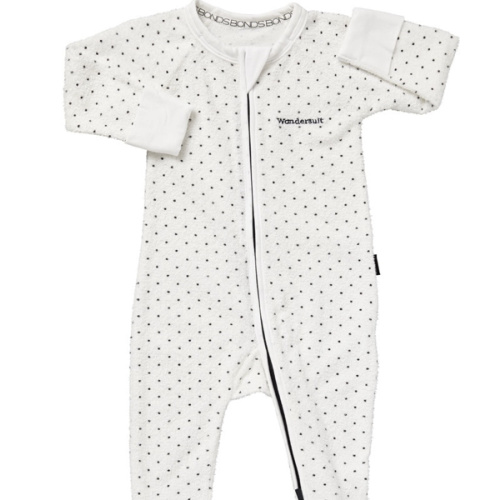 Buy Baby Poodlette Zip Wondersuit in White & Admiral Jess Spot Online | BONDS