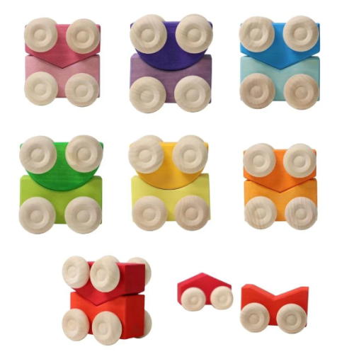 Wooden Stacking Cars