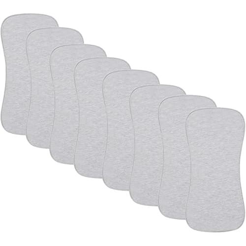 8 Pack Baby Burp Cloths, Unisex for Boys and Girls, Super Absorbent and Soft Towel,Solid Color (Grey)