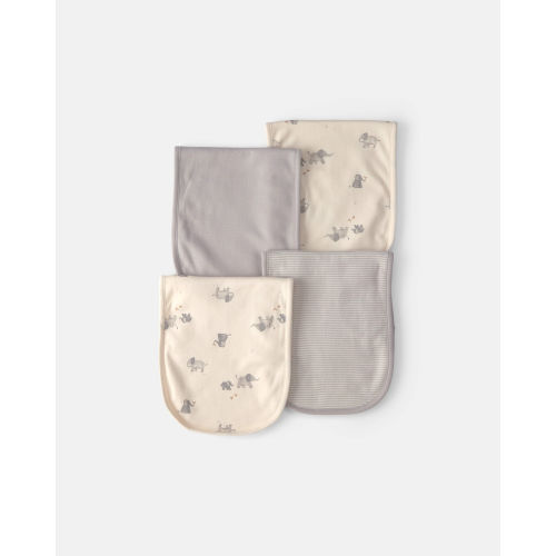 Baby 4-Pack Elephant Burp Cloths