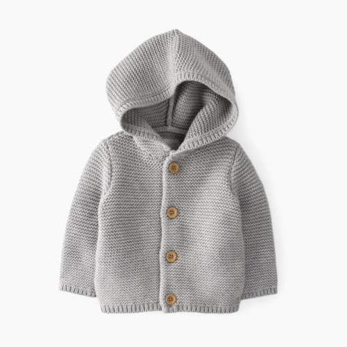 Carter's Little Planet Organic Signature Stitch Cardigan - Grey, 3 M
