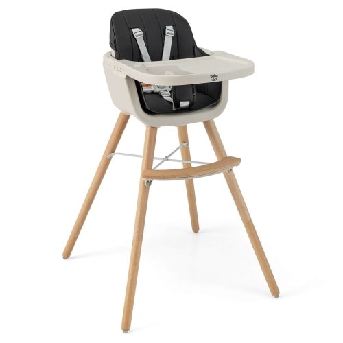 Costway 3 in 1 Convertible Wooden High Chair Toddler Feeding Chair - See Details
