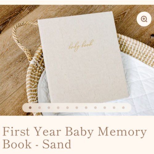 First Year Baby Memory Book - Sand