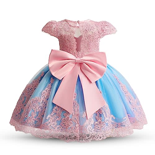 NNJXD Girls' Tulle Flower Princess Wedding Dress for Toddler and Baby Girl