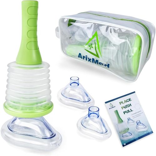 Choking Rescue Device for Kids and Adults, Arixmed Anti Choking Device, Portable Airway Suction Device, First Aid Choking Device - 8 x 3.7 in