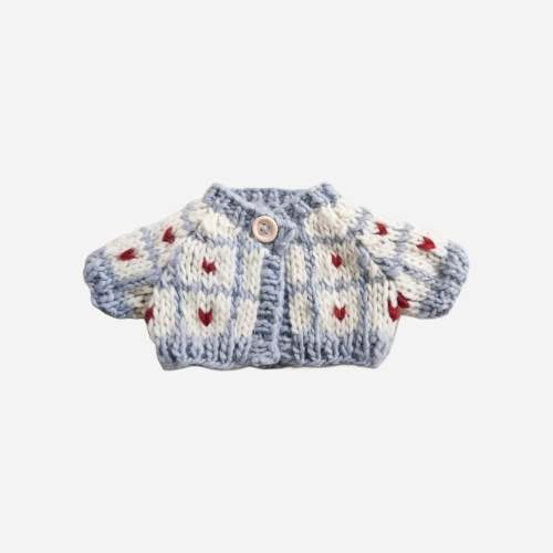 Plush Toy Clothing - Windowpane Heart Cardigan